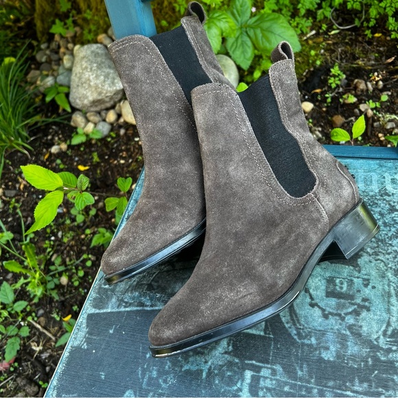 Andre Assous Odalys Women's Waterproof Brown Suede Boots - Picture 9 of 12